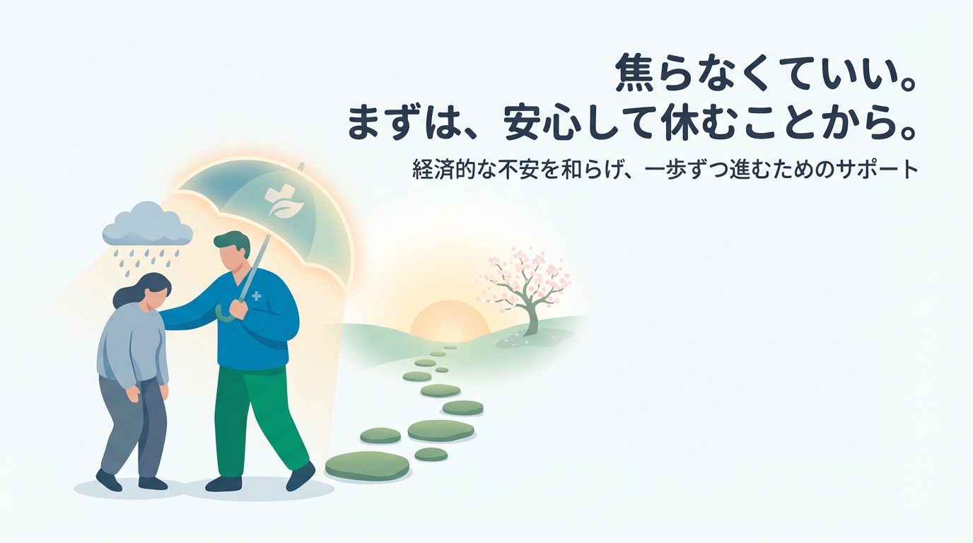 「働きたいけど動けない」焦るあなたへ。お金の不安を減らして、ゆっくり休むための制度とサポート